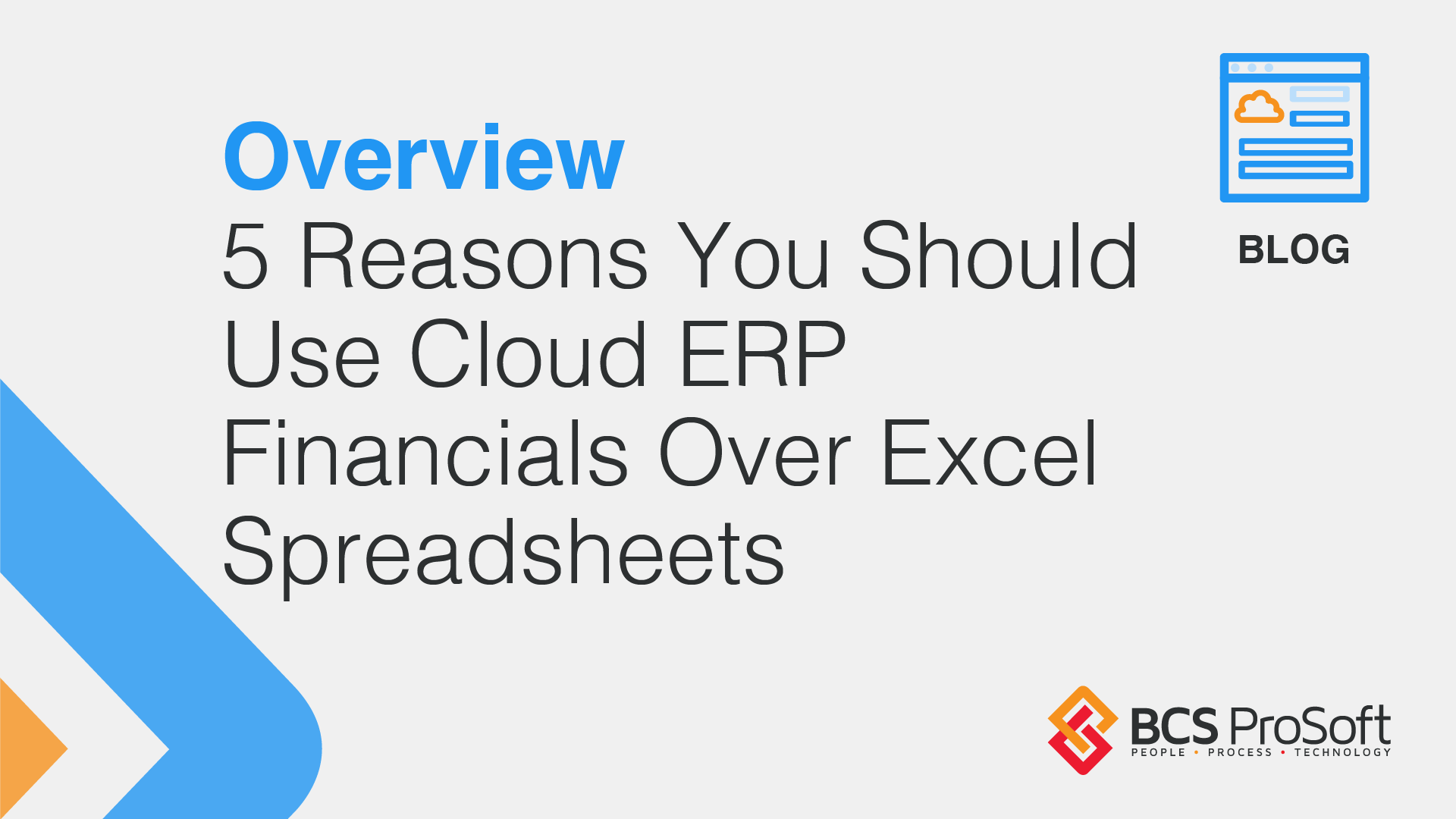 Cloud ERP Financials Over Excel Spreadsheets